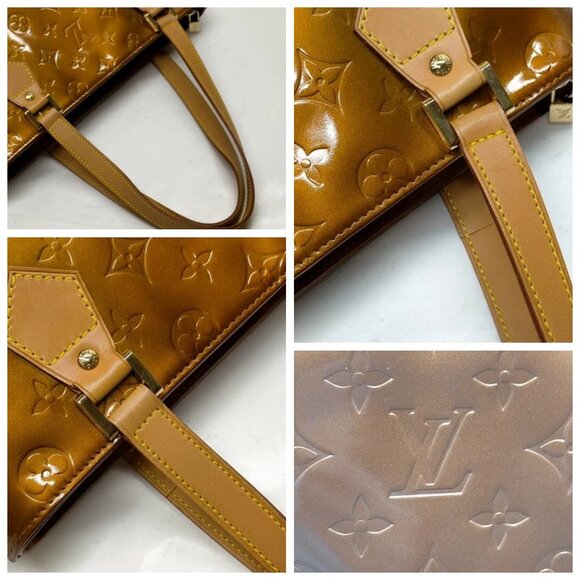 Louis Vuitton LV Hand Bag Houston Brown Vernis 360-053025 - Picture 7 of 13